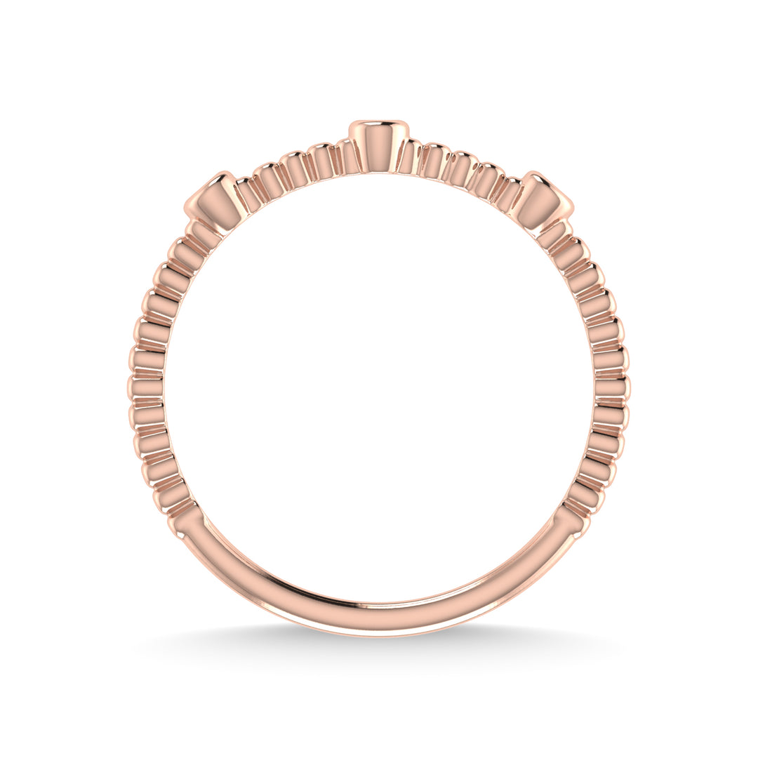 14K Rose Gold Diamond 1/20 Ct.Tw. Stackable Band