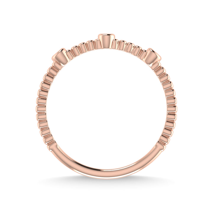 14K Rose Gold Diamond 1/20 Ct.Tw. Stackable Band