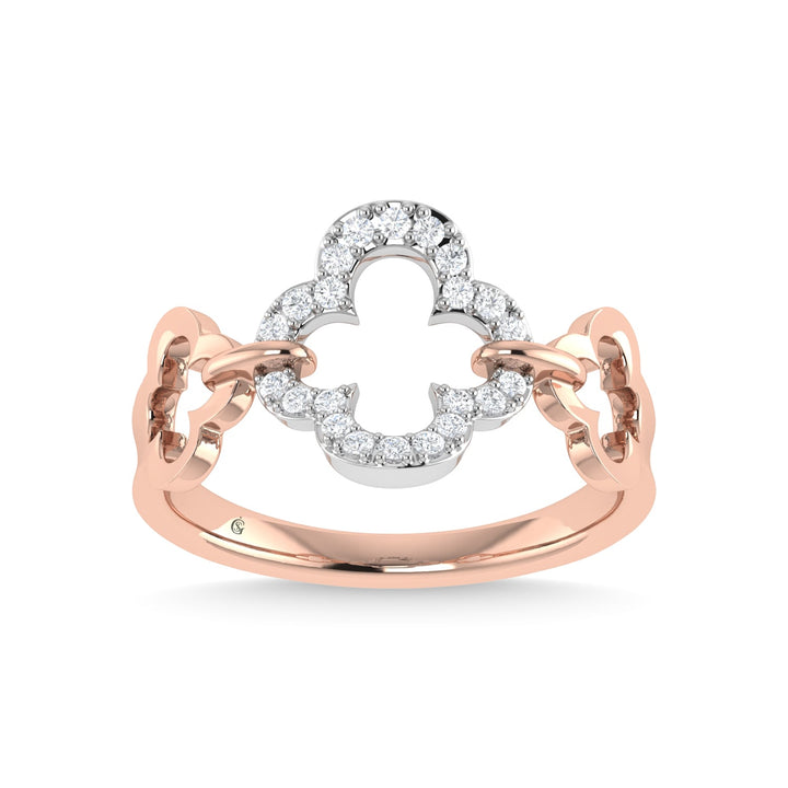 14K Rose Gold Diamond 1/6 Ct.Tw. Fashion Ring