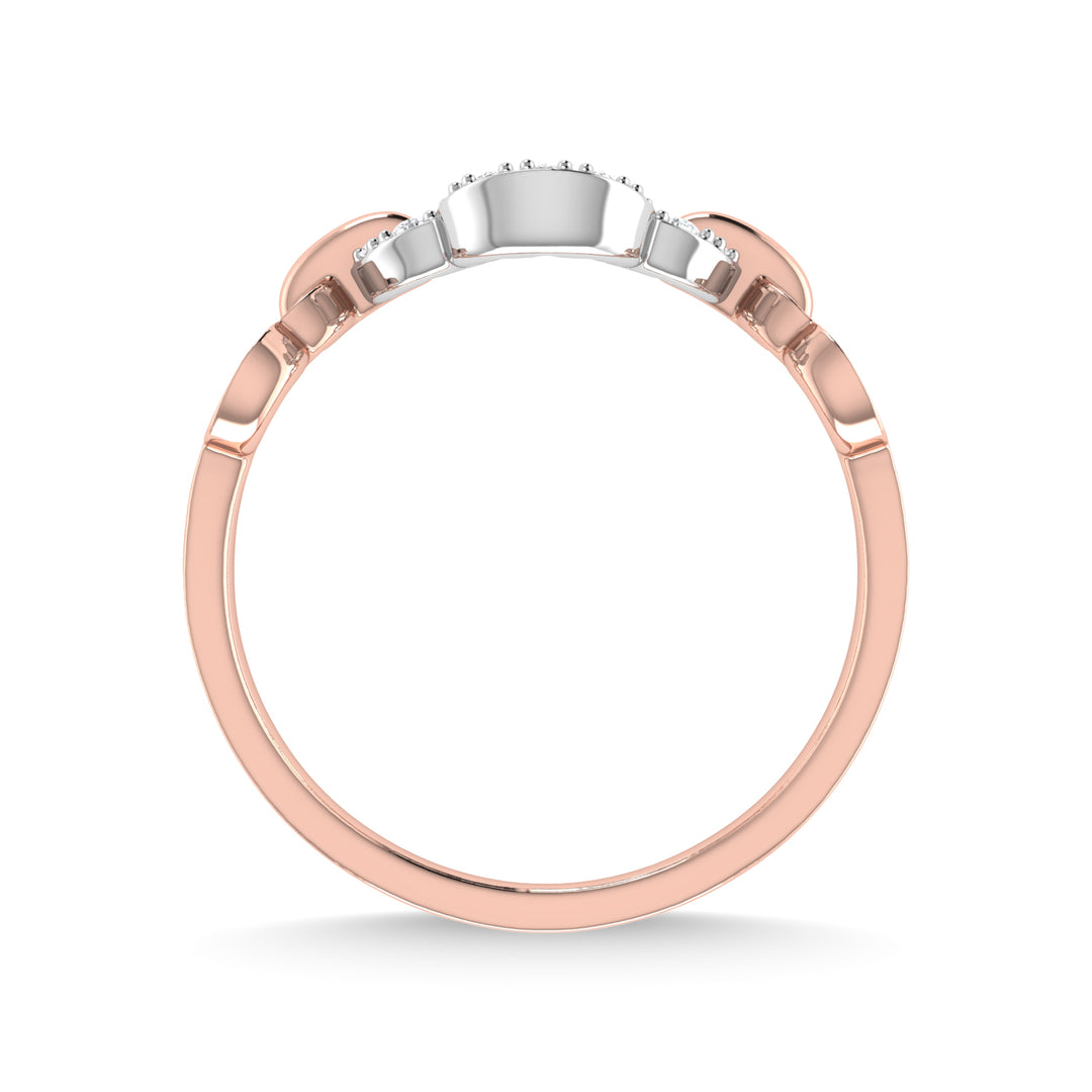 14K Rose Gold Diamond 1/6 Ct.Tw. Fashion Ring