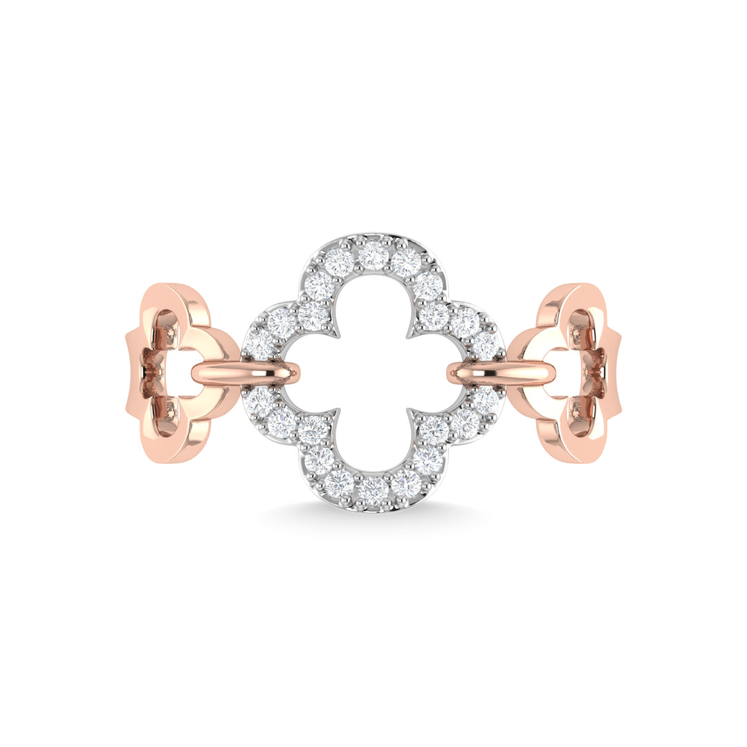 14K Rose Gold Diamond 1/6 Ct.Tw. Fashion Ring