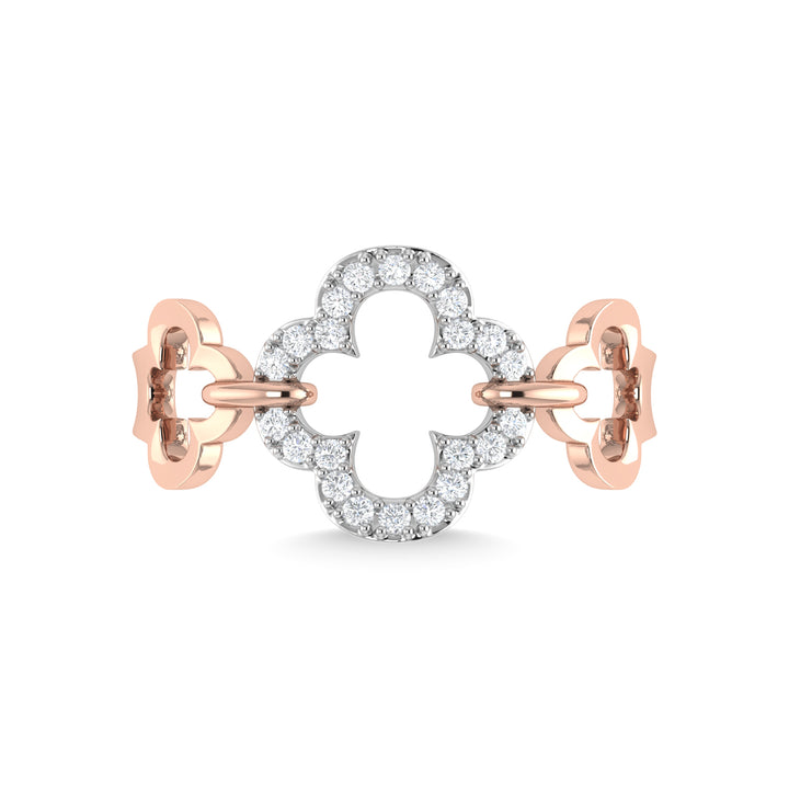 14K Rose Gold Diamond 1/6 Ct.Tw. Fashion Ring