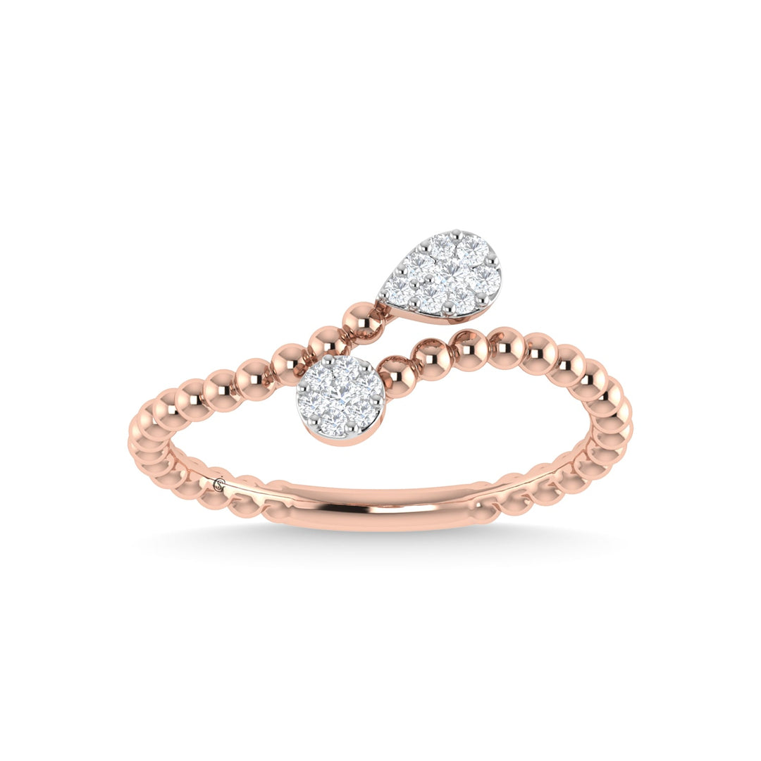 10K Rose Gold Diamond 1/6 Ct.Tw. Fashion Ring