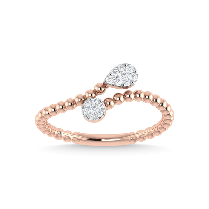 10K Rose Gold Diamond 1/6 Ct.Tw. Fashion Ring