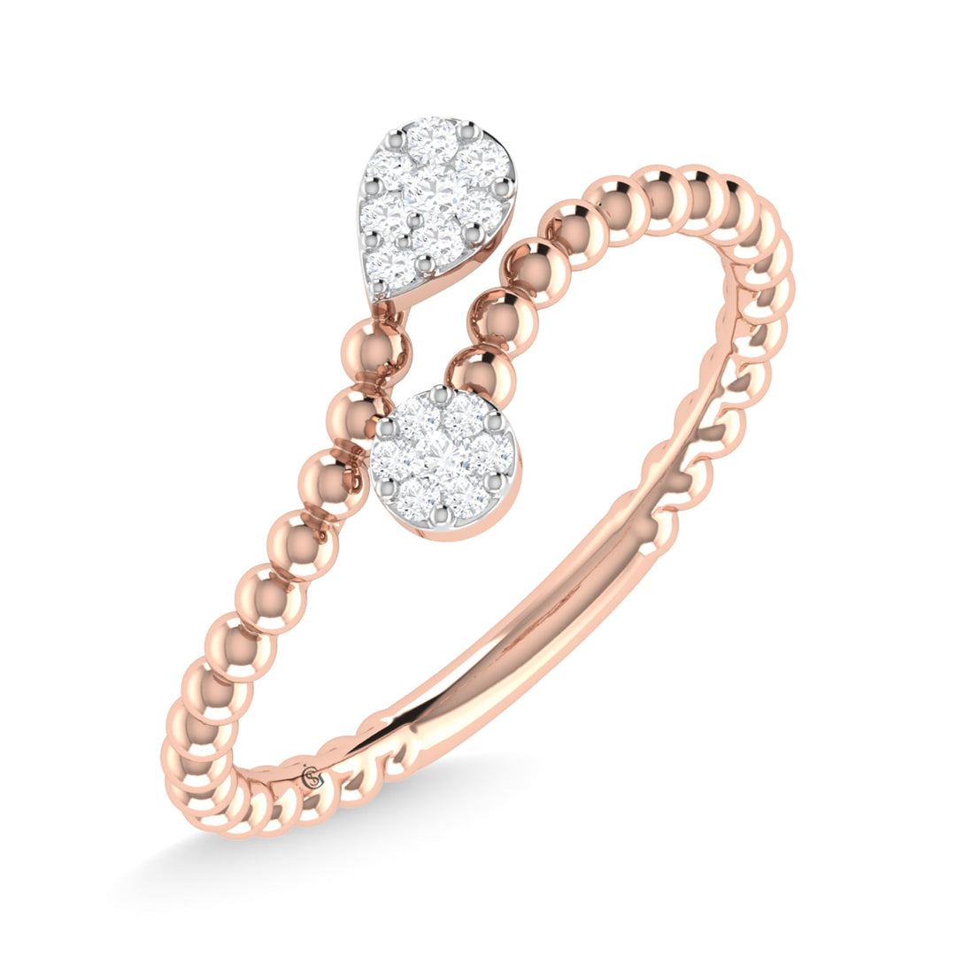 10K Rose Gold Diamond 1/6 Ct.Tw. Fashion Ring