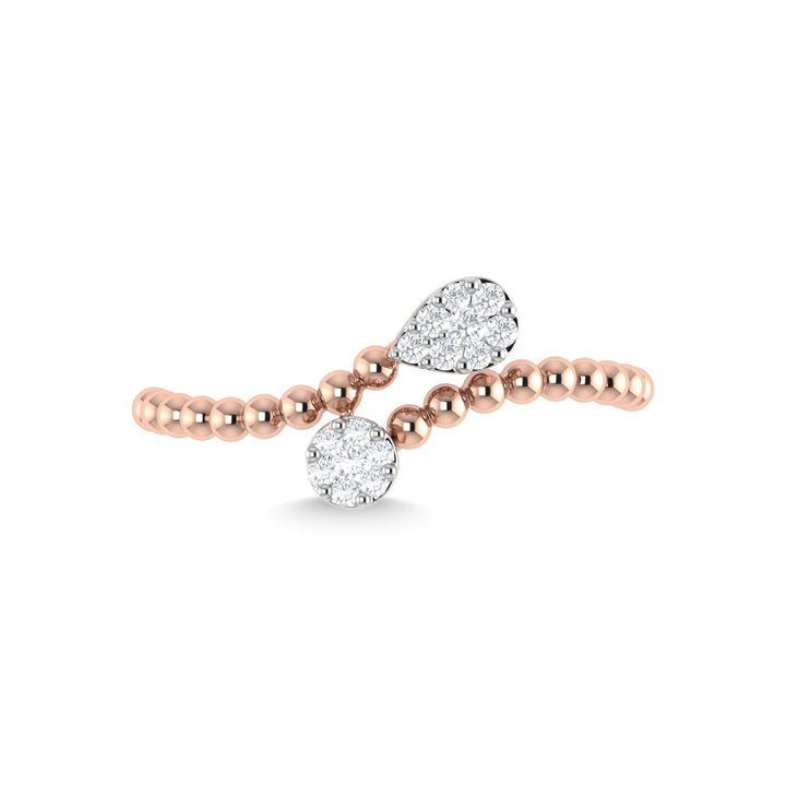 10K Rose Gold Diamond 1/6 Ct.Tw. Fashion Ring