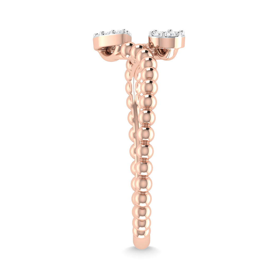 10K Rose Gold Diamond 1/6 Ct.Tw. Fashion Ring