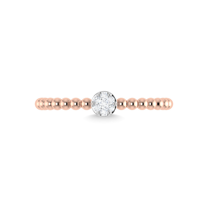14K Rose Gold Diamond 1/20 Ct.Tw. Stackable Band