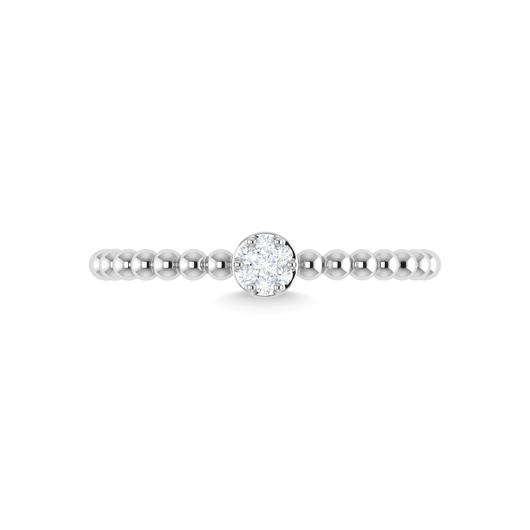 14K White Gold Diamond 1/20 Ct.Tw. Stackable Band