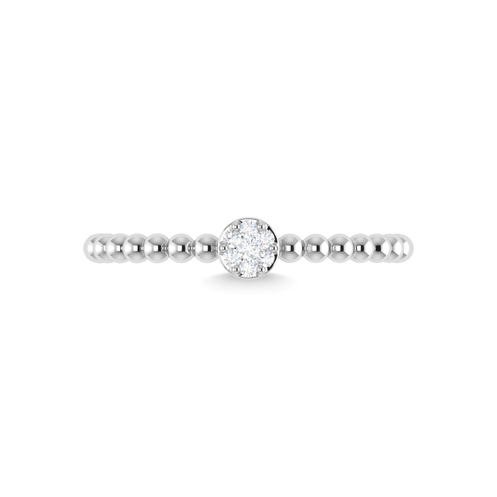 14K White Gold Diamond 1/20 Ct.Tw. Stackable Band