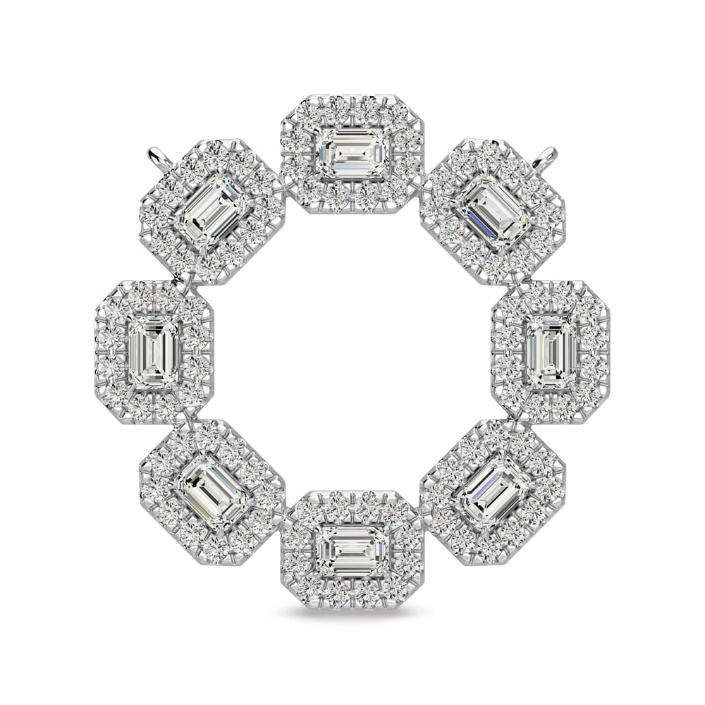 14K White Gold Diamond 1 1/2 Ct.Tw Fashion Necklace