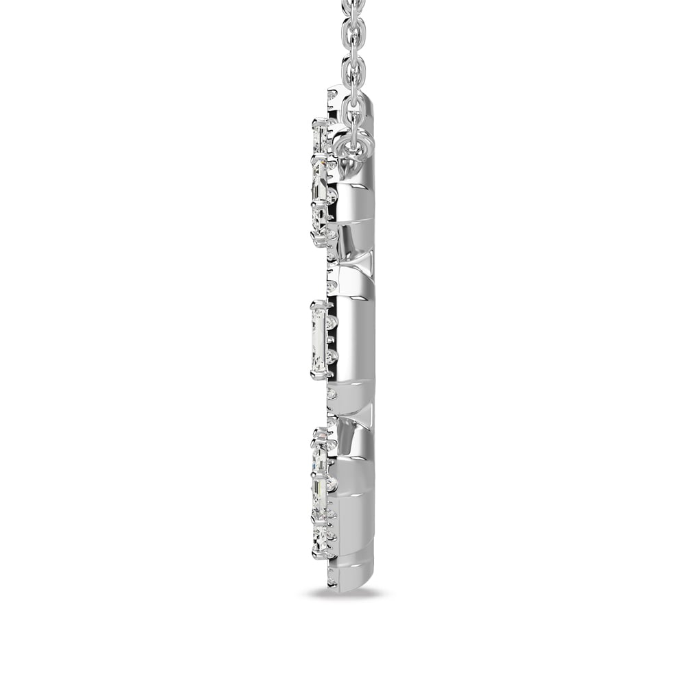 14K White Gold Diamond 1 1/2 Ct.Tw Fashion Necklace