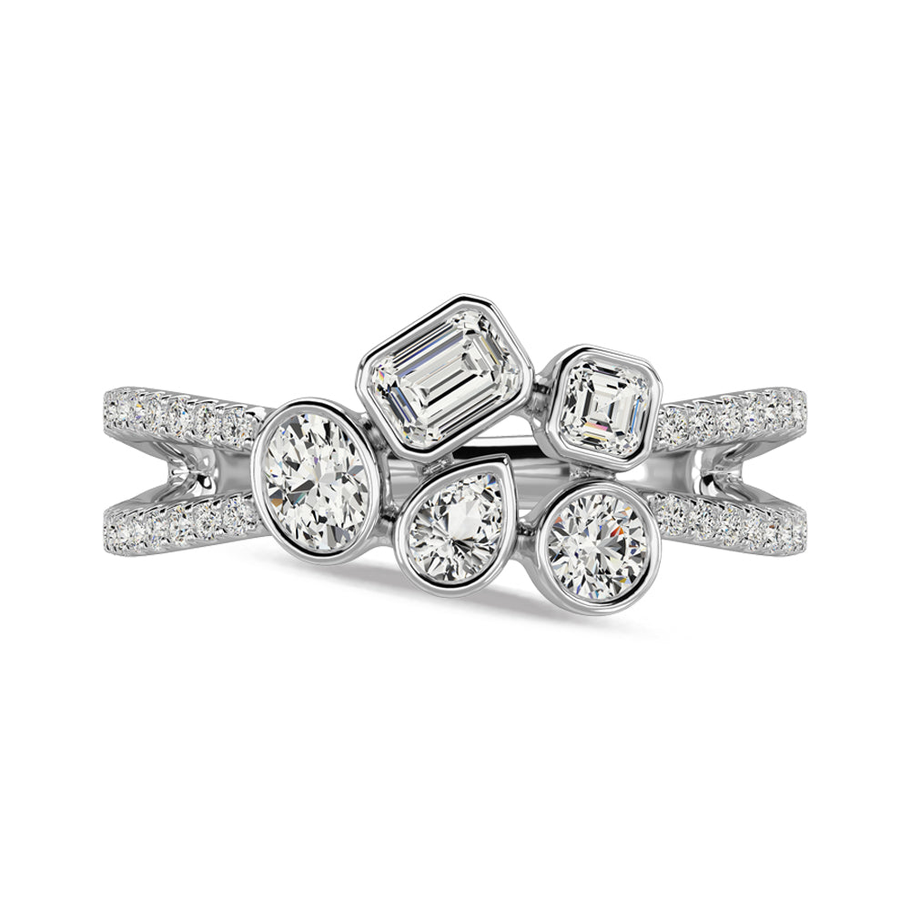14K Two Tone Diamond 7/8 Ct.Tw Fashion Ring