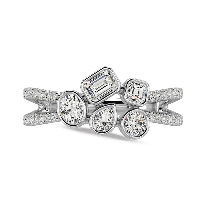 14K Two Tone Diamond 7/8 Ct.Tw Fashion Ring