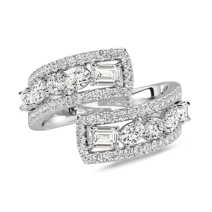 14K White Gold Diamond 1 1/2 Ct.Tw Fashion Ring