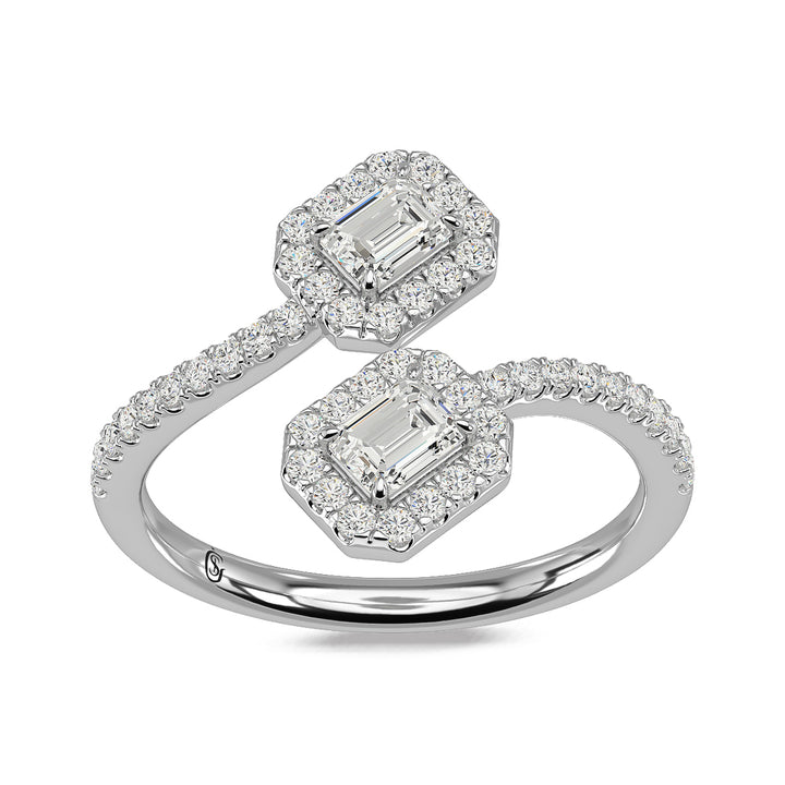 14K White Gold Diamond 7/8 Ct.Tw Fashion Ring