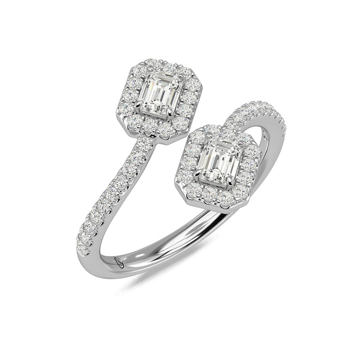 14K White Gold Diamond 7/8 Ct.Tw Fashion Ring