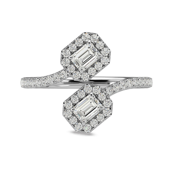 14K White Gold Diamond 7/8 Ct.Tw Fashion Ring