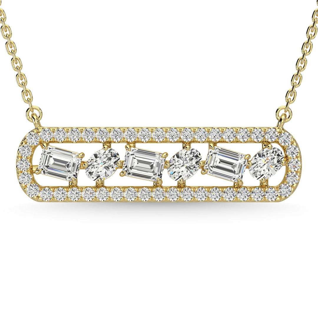 14K Yellow Gold Diamond 1 Ct.Tw. Fashion Necklace