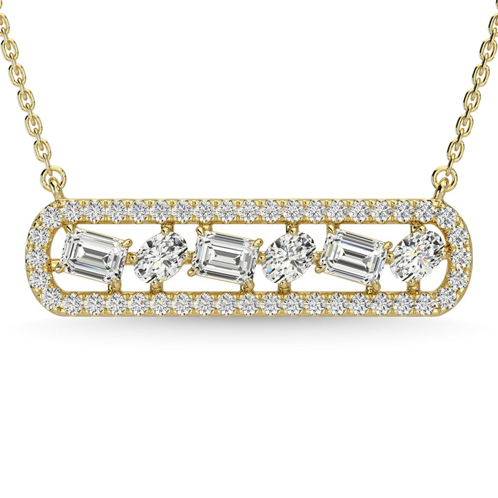 14K Yellow Gold Diamond 1 Ct.Tw. Fashion Necklace