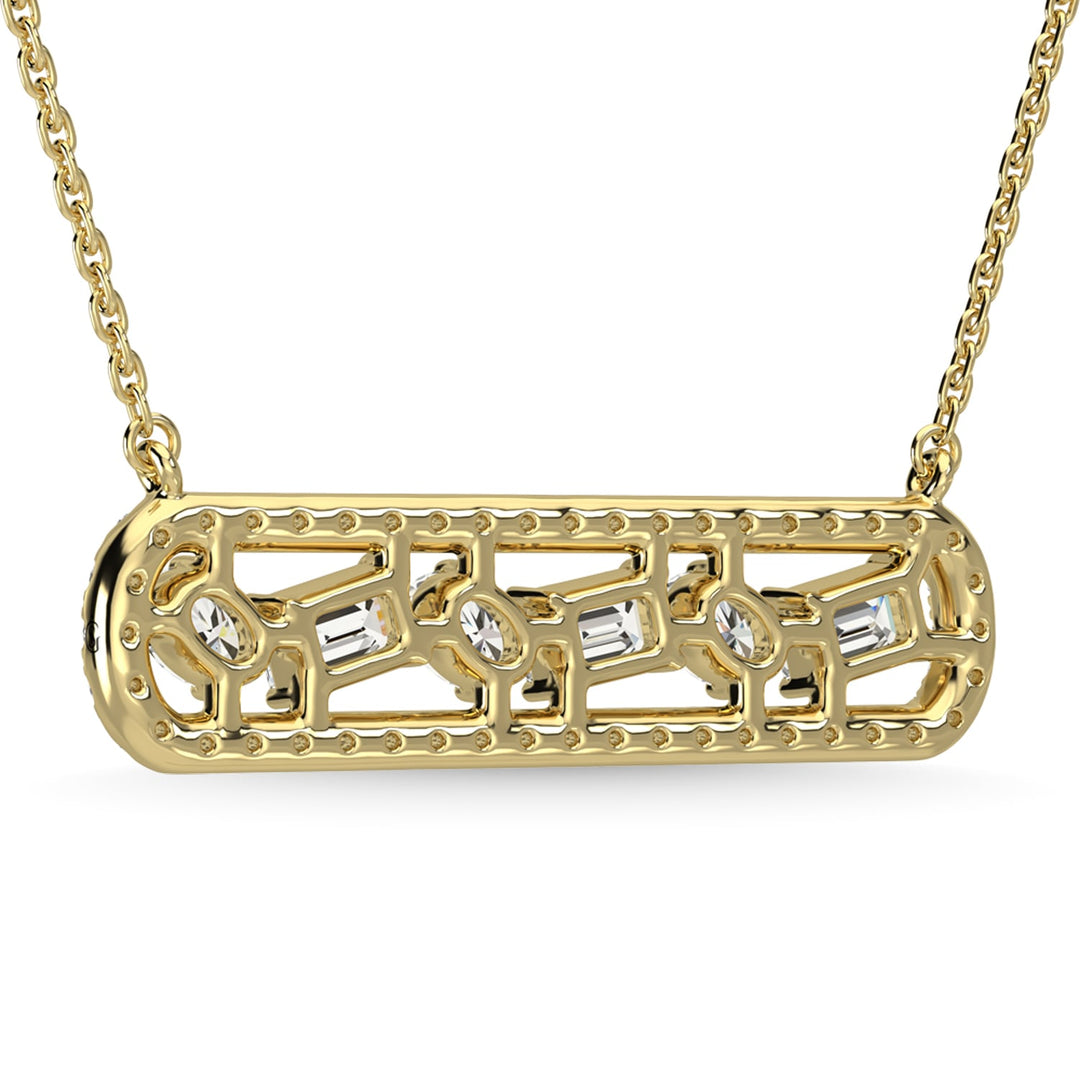 14K Yellow Gold Diamond 1 Ct.Tw. Fashion Necklace