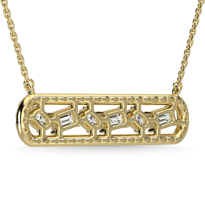 14K Yellow Gold Diamond 1 Ct.Tw. Fashion Necklace