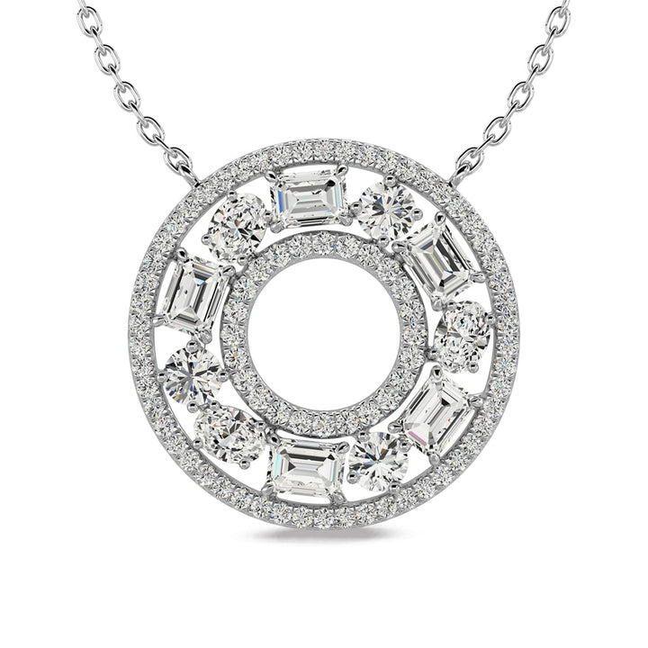14K White Gold Diamond 1 1/2 Ct.Tw Fashion Necklace