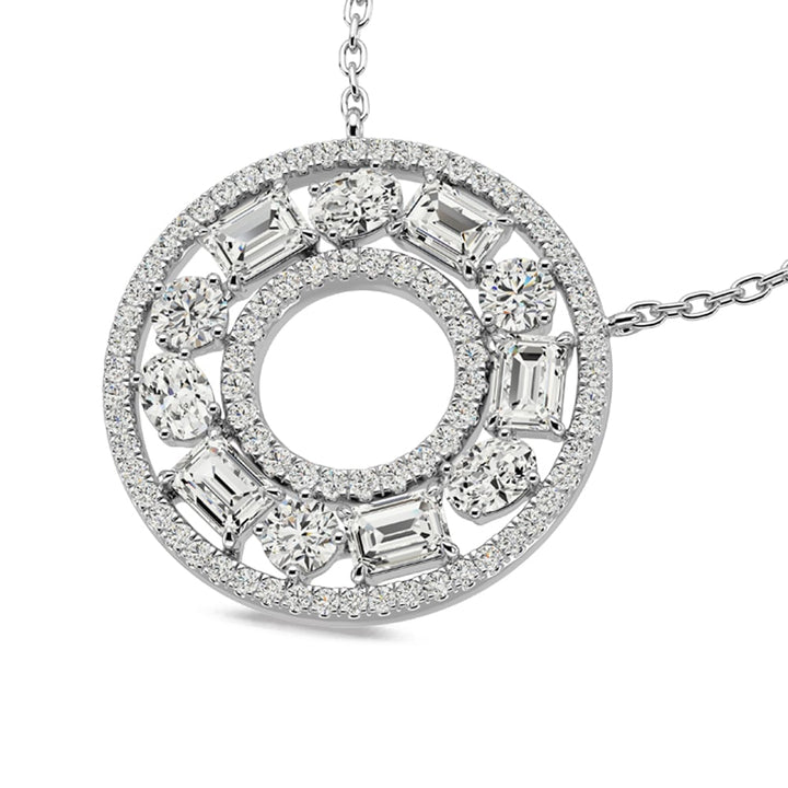 14K White Gold Diamond 1 1/2 Ct.Tw Fashion Necklace