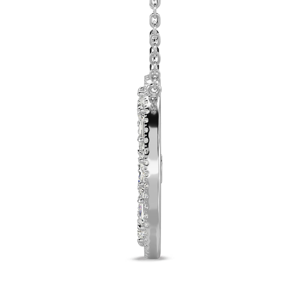 14K White Gold Diamond 1 1/2 Ct.Tw Fashion Necklace