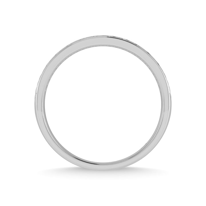 14K White Gold Diamond 1/3 Ct.Tw. Mens Machine Band