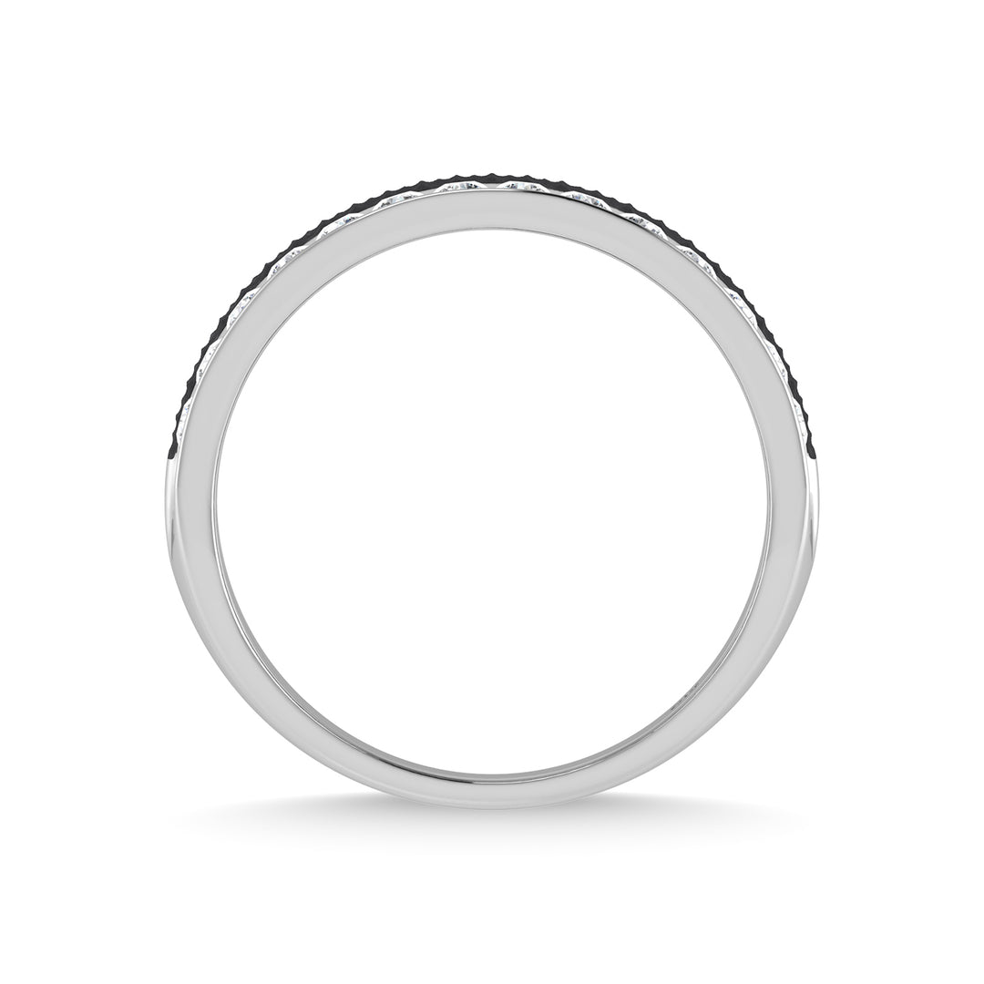 14K White Gold Diamond 1 Ct.Tw. With Black Rhodium Facet Mens Machine Band