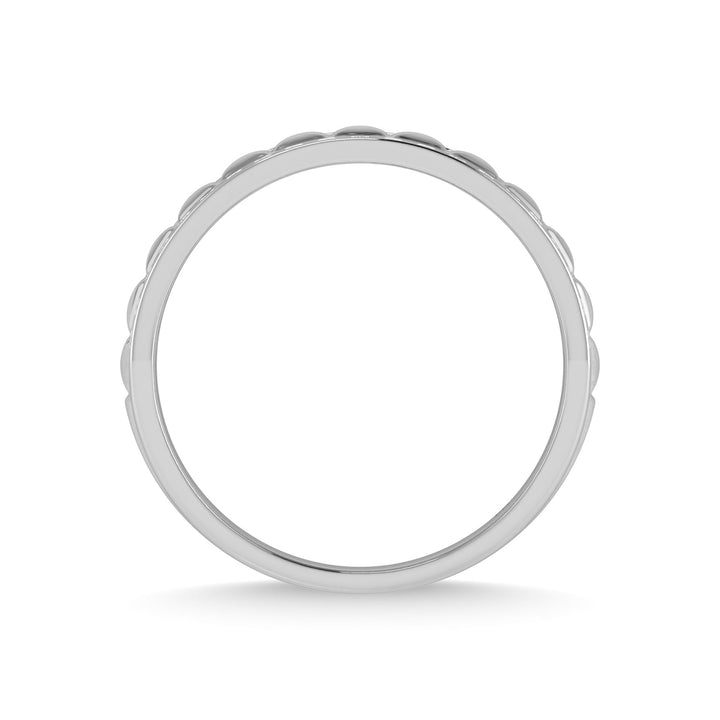 14K White Gold Diamond 1/2 Ct.Tw. Mens Machine Band