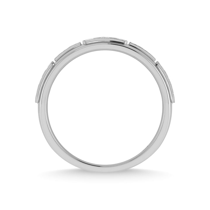 14K White Gold Diamond 5/8 Ct.Tw. Channel Set Machine Band