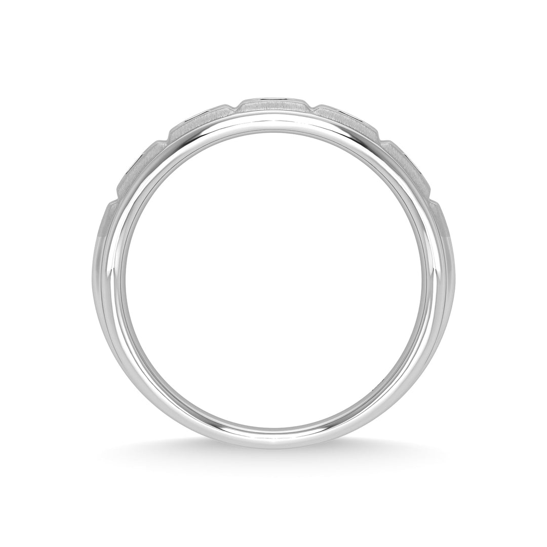 14K White Gold Diamond 1/2 Ct.Tw. Mens Machine Band