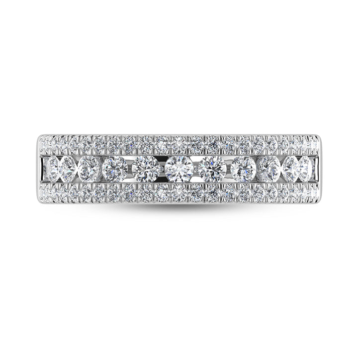 14K White Gold Diamond 7/8 Ct.Tw. Fashion Ring