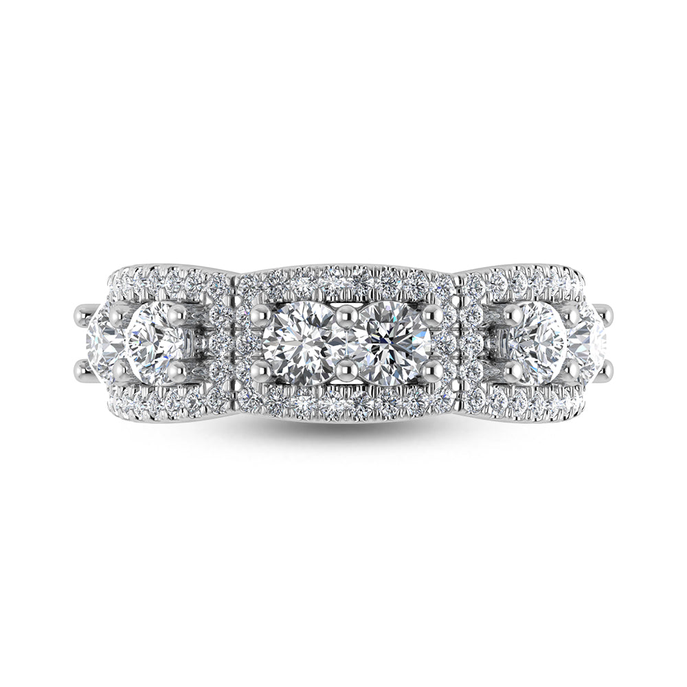 14K White Gold Diamond 1 1/3 Ct.Tw. Fashion Ring