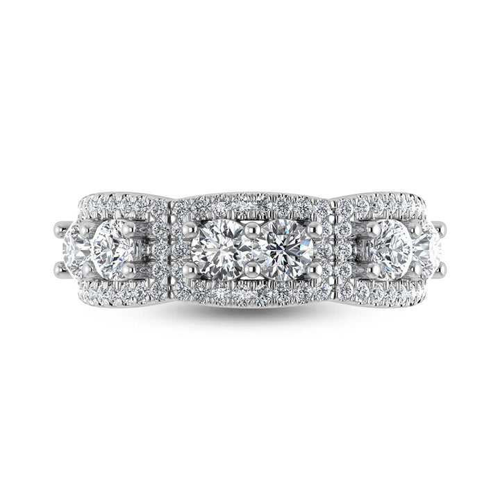 14K White Gold Diamond 1 1/3 Ct.Tw. Fashion Ring