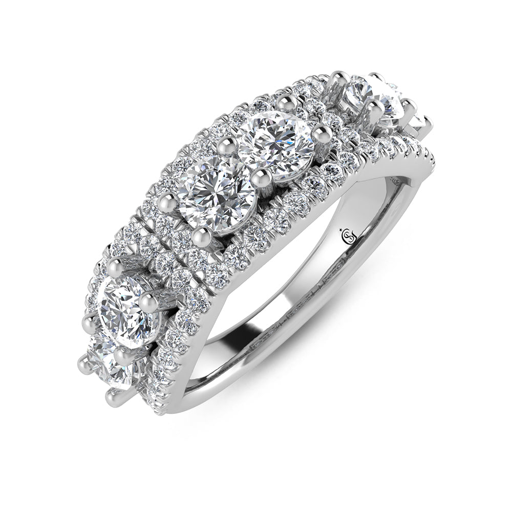 14K White Gold Diamond 1 1/3 Ct.Tw. Fashion Ring