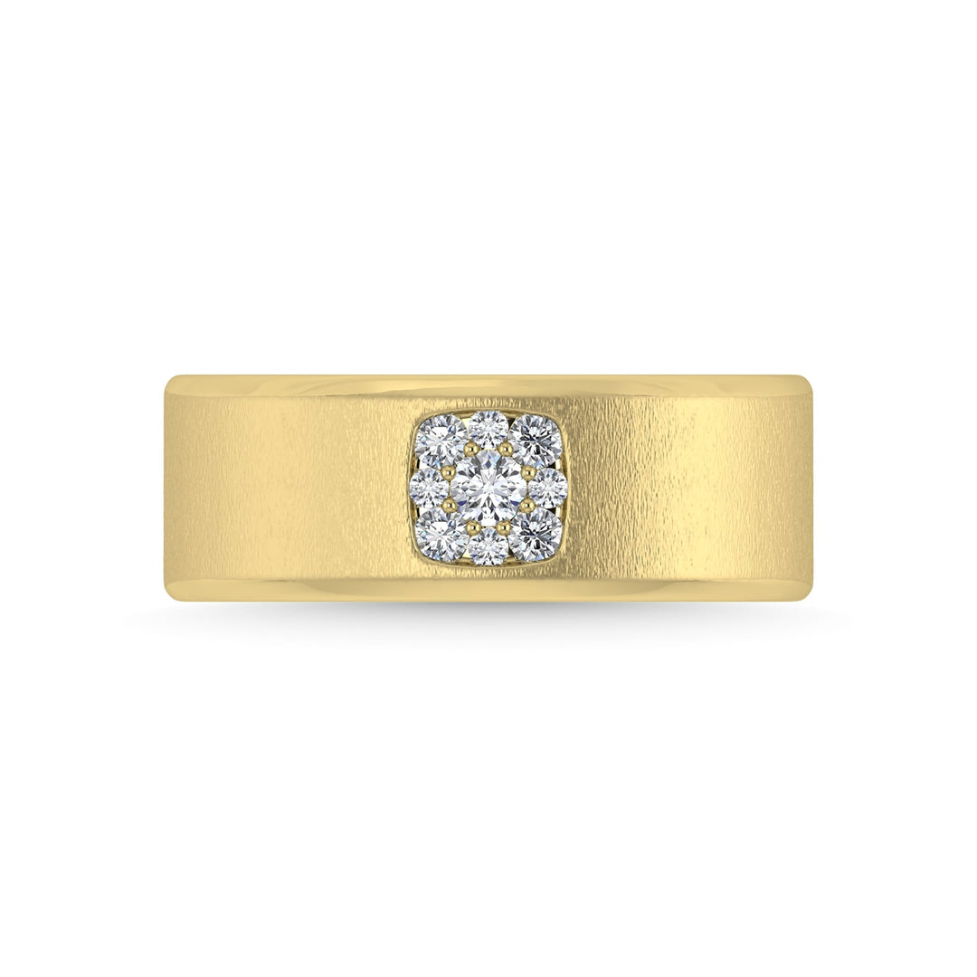 14K Yellow Gold Diamond 1/4 Ct.Tw. Mens Band