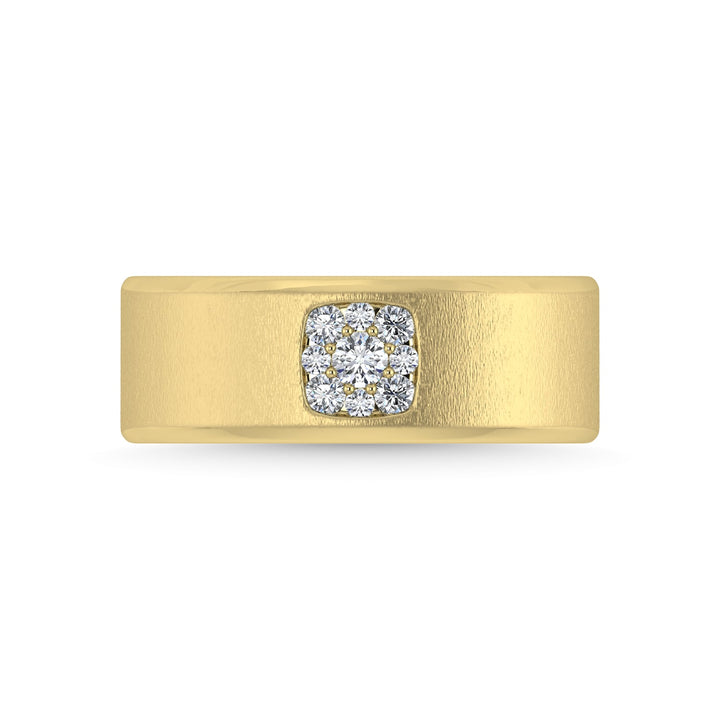 14K Yellow Gold Diamond 1/4 Ct.Tw. Mens Band