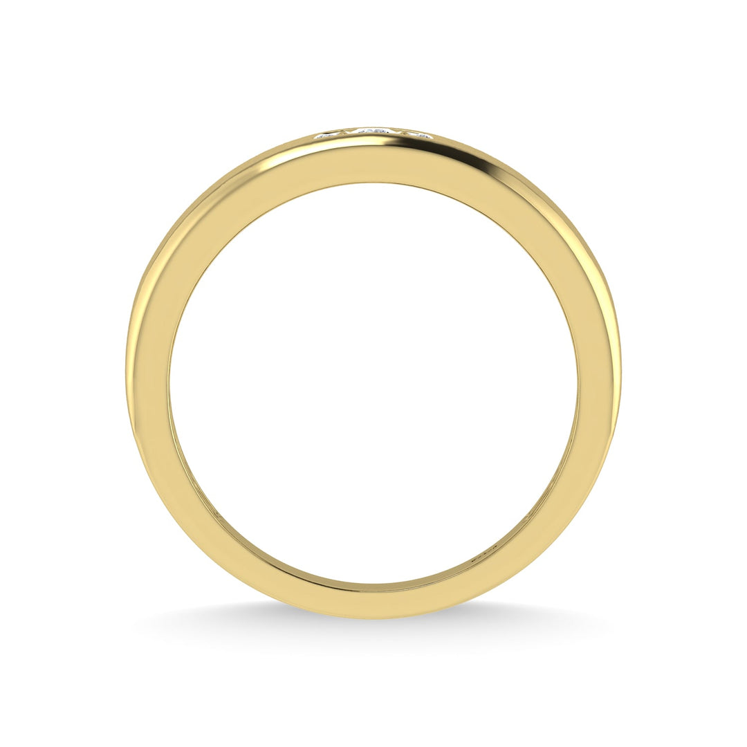 14K Yellow Gold Diamond 1/4 Ct.Tw. Mens Band