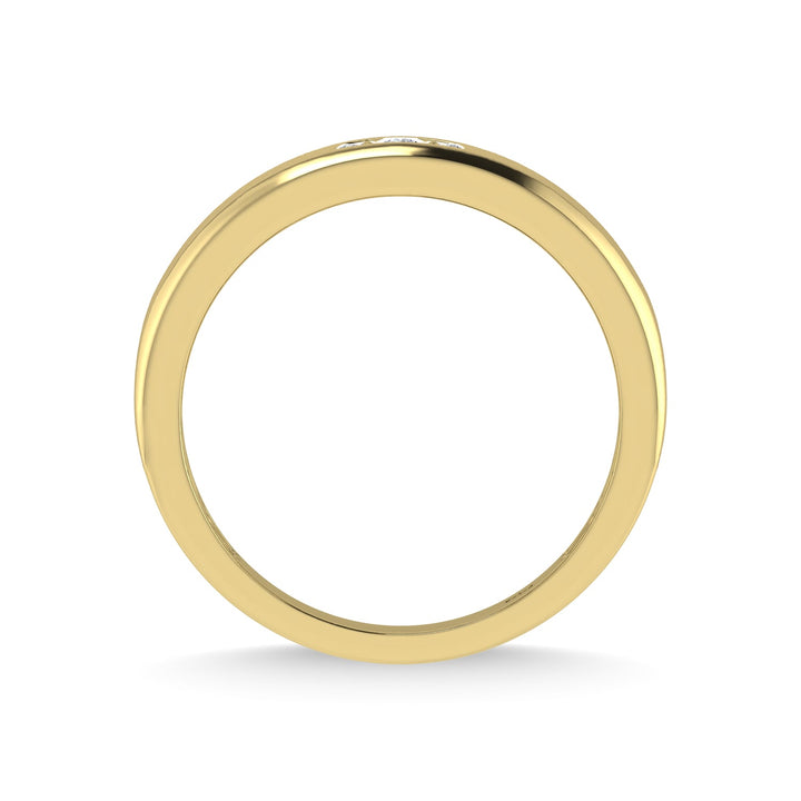 14K Yellow Gold Diamond 1/4 Ct.Tw. Mens Band