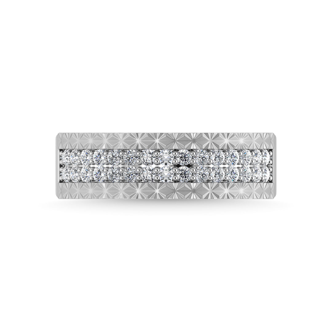 14K White Gold Diamond 1/2 Ct.Tw. Mens Band