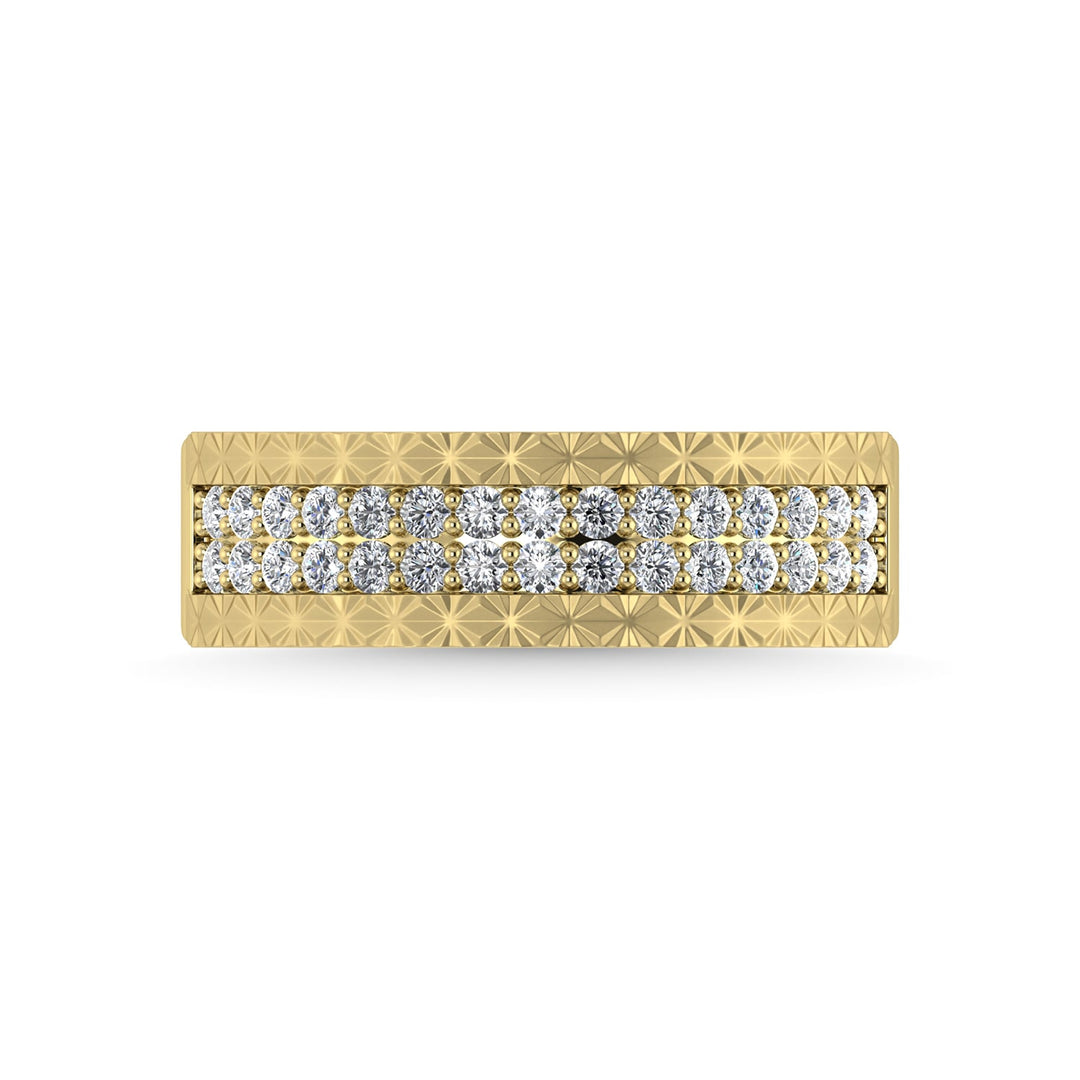 14K Yellow Gold Diamond 1/2 Ct.Tw. Mens Band