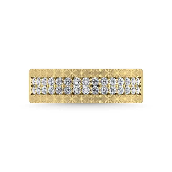 14K Yellow Gold Diamond 1/2 Ct.Tw. Mens Band
