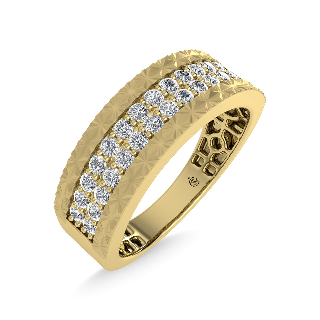 14K Yellow Gold Diamond 1/2 Ct.Tw. Mens Band