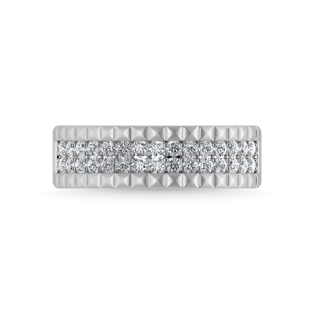 14K White Gold Diamond 1/2 Ct.Tw. Mens Band