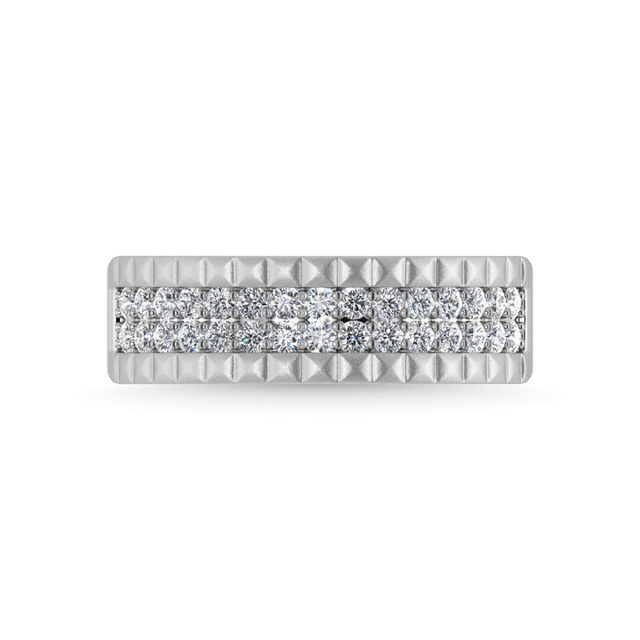 14K White Gold Diamond 1/2 Ct.Tw. Mens Band
