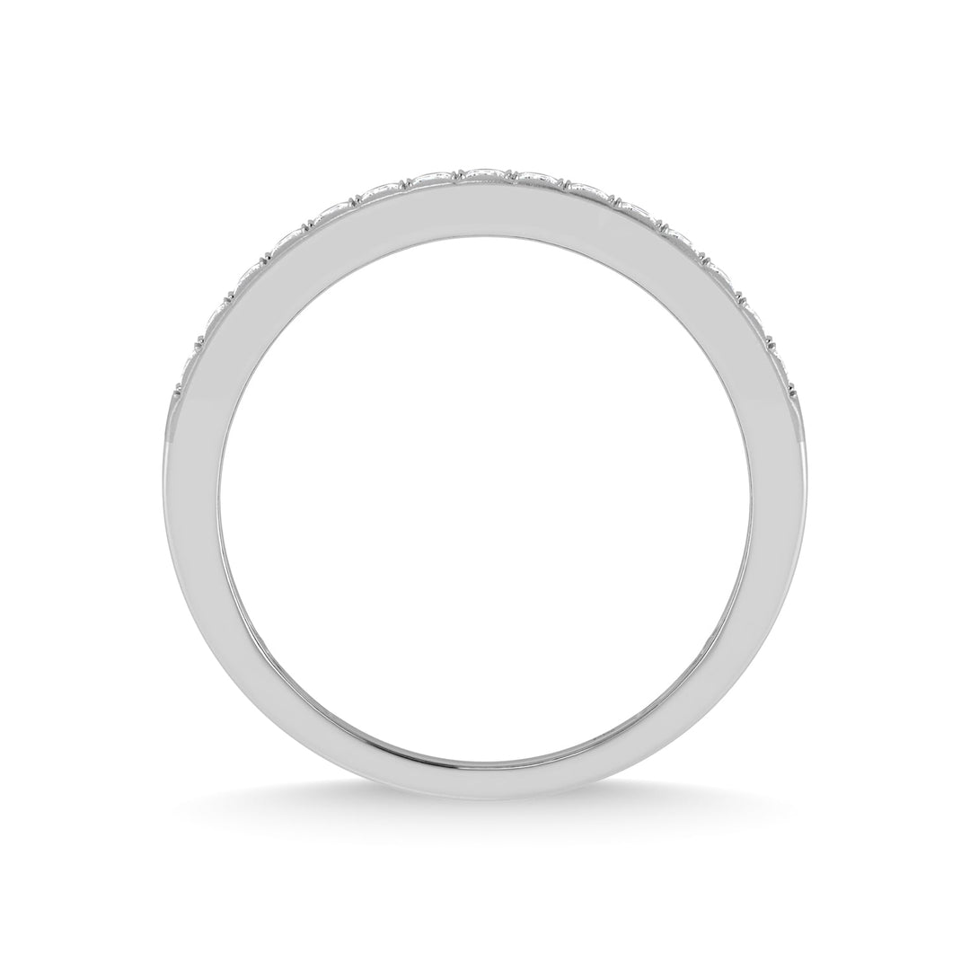 14K White Gold Diamond 1/2 Ct.Tw. Mens Band