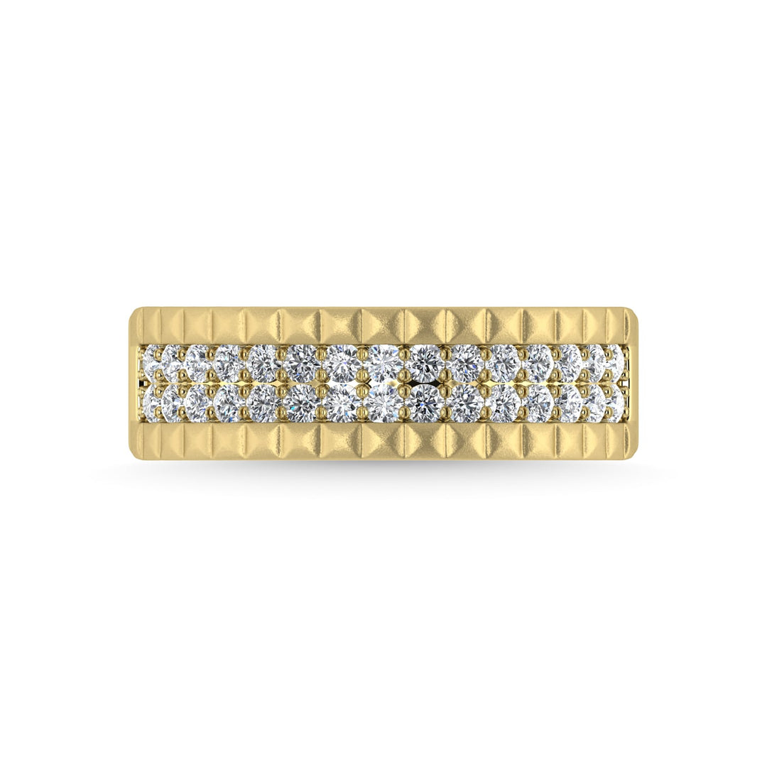 14K Yellow Gold Diamond 1/2 Ct.Tw. Mens Band